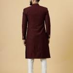 Classic Wine Achkan for Men | Elegant Ethnic Wear | Jaipurio